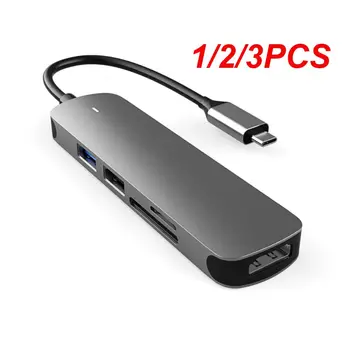 1/2/3PCS HDMI je združljiv vmesnik Usb 3.0/usb2.0 Aluminiun Primeru Design Sd/tf Card Reader 4k Video v Polni ločljivosti 1080p Za Macbook