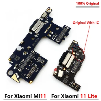 100% Prvotne Novo Polnjenje prek kabla USB Priključek Odbor Flex Kabel Za Xiaomi Mi 11t / Mi 11t Pro Polnjenje Tablice Flex Mi 11 Lite