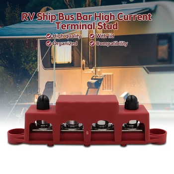 1x M8/ M10 High Current Napeljave Stud Bus Bar 48V DC 4 Stud Distribucija Energije Blok Bus Bar Priključek Priključna Blok RV Deli