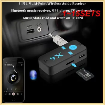 1~15SETS Audio Prenos Stereo Adapter X6 Sprejemnik Bluetooth Sprejemnik za Varčevanje z Energijo Black Adapter za Brezžični Sprejemnik