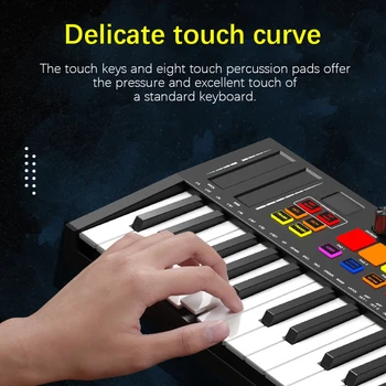 25 Tipka Tipkovnica MIDI Controller Profesionalnih Elektronskih Avdio Inteligentni Prenosni Organiziranje Stavke Pad Tipkovnico Klavirja