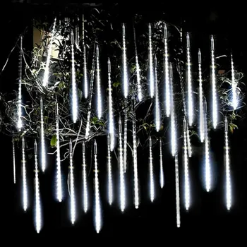30/50 cm LED Meteor Tuš Dež Luči Nepremočljiva, ki Spadajo Raindrop Pravljice Niz Luči za Božič Stranka Teras Dekor Nova