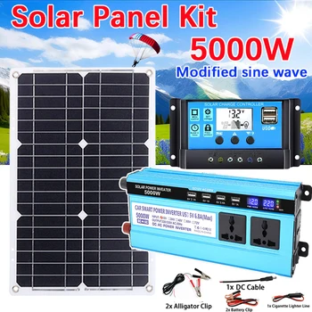 5000W Sončne celice, 3000W Kit 12V Na 220V Sončne Energije Sistema 18V Sončne celice+30A Polnjenje Controlle Avto Inverter Energije