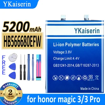 5200mAh YKaiserin Baterije HB566680EFW za čast čarobno 3 Pro 3Pro magic3 magic3 Pro Bateria