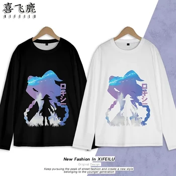 Anime Mushoku Tensei：brez zaposlitve Reinkarnacija Roxy Dolg Rokav T-shirt Tee Študent Cosplay Modni Moški Ženske Puloverju Vrhovi