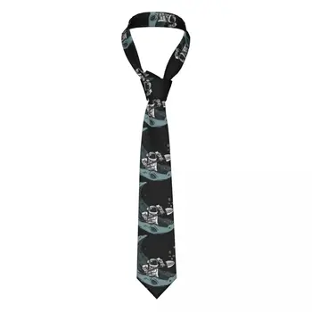 Astronavt Crypto Bitcoin Crypto Luna Kravatni Moških Suh Poliester, 8 cm Širok Vratu Kravato za Moške Dodatki Cravat Urad