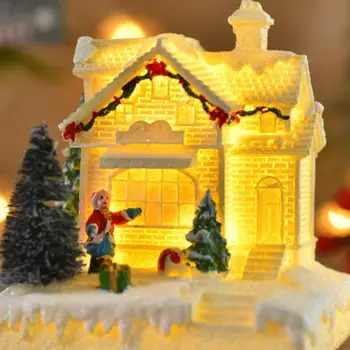 Božič House Plesni LED Svetlobna Realne Dodaj Vzdušje enkratno uporabo Dekorativni Topla Svetloba Varčevanja z Energijo Božič