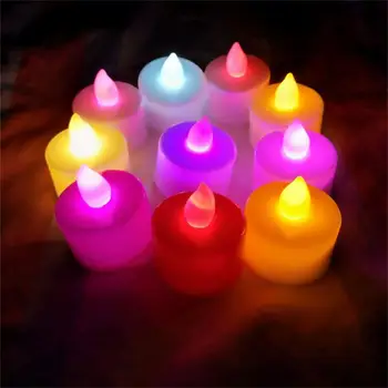 Brezplamensko LED Sveča Multicolor Lučka Sveč, Romantični Luči Za Dom Rojstni dan Poroka Okraski