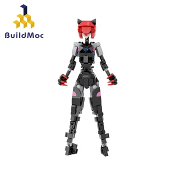 BuildMoc Zajček Dekle Mobilne Mecha Obleko Mačka Gradniki Set Ženskih Robot Slika Opeke Igrača Za Otroke, Otrok Rojstni Dan, Božič Darilo