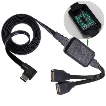 C-tip OTG kabel adapter,1 moški vtič 2 USB2.0 ženski, Dual prenos podatkov pretvornik 20 CM 30 CM 40 CM
