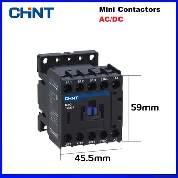 CHINT AC DC Mini Miniaturni Kontaktor NXC-06M10 09M10 12M10 6A 9A 12A 1NO / 1NC AC DC 380V 220V 110V 24V