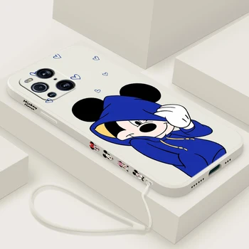 Disney Mickey Mouse Za OPPO Najdi X6 X5 X3 X2 Pro Lite Neo Tekoče Levo Vrv Silikon TPU Fundas mobilnega Telefona Primeru