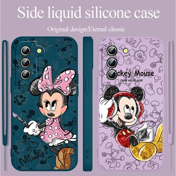 Disney Minnie Srčkan Za Samsung Galaxy S22 S23 S20 S21 FE Ultra Plus S10 Lite 5G Tekoče Vrv Primeru Telefon
