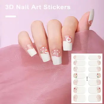 Diy Nail Art Nalepke Lahka 3d Nail Nalepko, Nastavite Hitro Diy Božič Manikura Umetnosti Decal za Udobno Simple Nail Designs