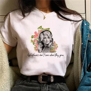 Dolly Parton vrh ženske grafični poletje stripe majica s kratkimi rokavi ženske Japonski oblikovalec oblačila