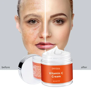 ENVISHA Facial Cream Vitimin C Nego Kože Proti Gubam Staranja Vlažilne Skrči Pore Zob Gladko Učvrstitev Lepota Zdravje