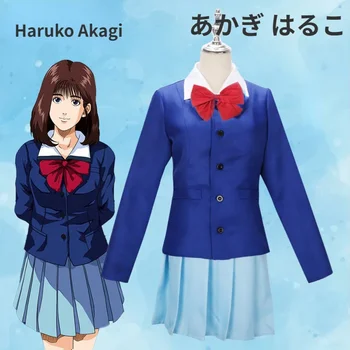 Japonski Anime Slam Dunk Haruko Akagi Cosplay Kostum Šolarka, JK Enotno Kratko Krilo Plašč Nastavite Strip Kawaii Girls Obleke