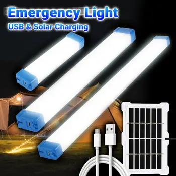 LED Cev Noč Svetlobe Multi-funkcijo Prenosne Razsvetljave Cev 3 Prestave Usb Luči 15/30/50 CM Zunanji Dolg Trak Sili Svetlobe