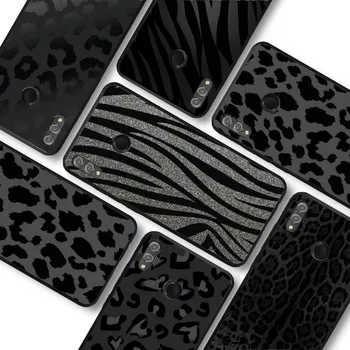 Leopard Natisniti Črno Primeru Telefon Za Huawei Honor 10 lite 9 20 7A pro 9X pro 30 pro 50 60 pro pro 70 pro plus