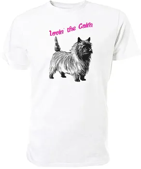 Lovin' je Cairn Terier T Shirt. Klasična Krog Vratu Kratek