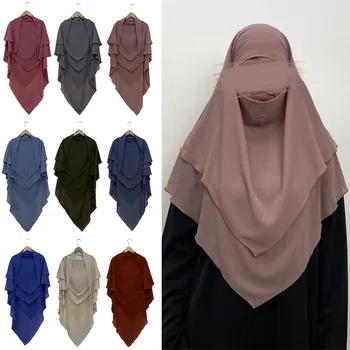 Molitev Oblačilo Tam Kaftan Muslimanskih Abaya Eid Ramadana Ženske Burqa Khimar Polno Kritje Režijske Hidžab Dolg Šal Islam Amira Oblačila 2023