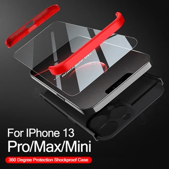 Oklep Z Logotipom Luknjo Plastično Ohišje Za iPhone 12 13 Pro Max Mini Shockproof Varstvo Trdi Pokrovček Za iPhone 12 13 Pro Max Primeru