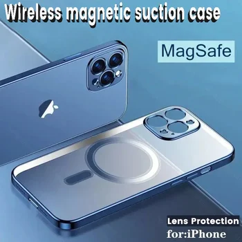 Original Uradni Magsafe Prevleka Ohišje Za iPhone 15 14 Plus 13 12 11 Pro Max 13 Mini XS XS Max Magnetni Brezžično Polnjenje Pokrov