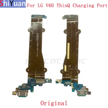 Originalno Polnjenje prek kabla USB Priključek Odbor Flex Za LG V60 ThinQ 5G polnilni Priključek Flex Kabel Nadomestni Deli