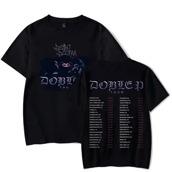 Peso Pluma Doble P Tour T-shirt Moda Crewneck Kratek Rokav Tee Ženske, Moške Tshirt 2023 World Tour Hip Hop Oblačila