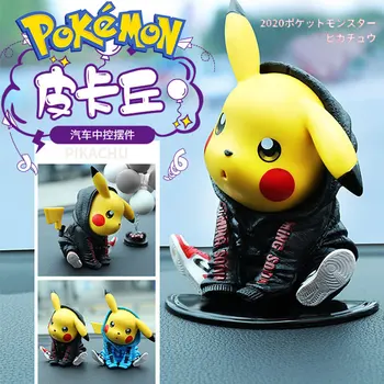 Pokemon Risanke Prikrivanje Oblačila Pikachu Anime Akcijska Figura, Avto Ornament Srčkan Balon Auto Notranji Dekor Dodatki Darilo
