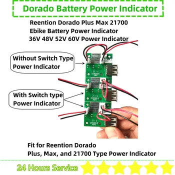 Reention Dorado Plus Max 21700 Ebike Baterije Indikator 36V 48V 52V Moč zaslon PCB BMS s Stikalom ali brez Stikalo