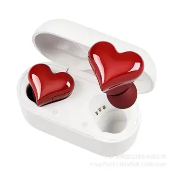 Srce Oblikovan Bluetooth Slušalke z Dolgo Življenjsko dobo Baterije in Prenosni Potovanja Slušalke so na Voljo V Več Barvah