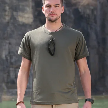 Taktično Moški Tshirt Vojaške Soft Shell t shirt Pohodništvo Vojske Boj proti Hooded majica s kratkimi rokavi Bomber Coats Lovska Oblačila