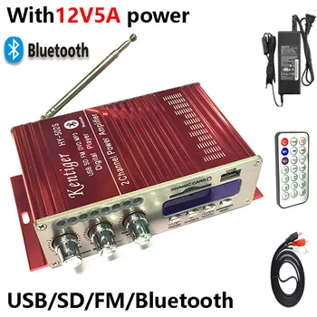 TT-502S sem Bluetooth 5.0 Ojačevalnik Podporo Lossless FLAC\WAV\APE Glasbeni Format USB SD FM Radio Funkcija Z Daljinskim upravljalnikom