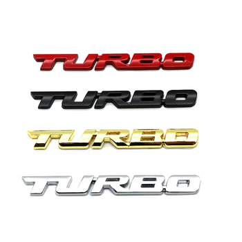 TURBO Kovinski Avto Nalepke Styling Telo Simbol 3D Nalepke za Kia KND-4 Spectra5 Spektri Rio5 Trackster