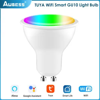 TUYA Wifi Smart GU10 Žarnica Pozornosti RGB+SCT 100-240V 4W Zatemniti Žarnica Glasovni Nadzor Dela Z Alexa googlova Domača stran Yandex