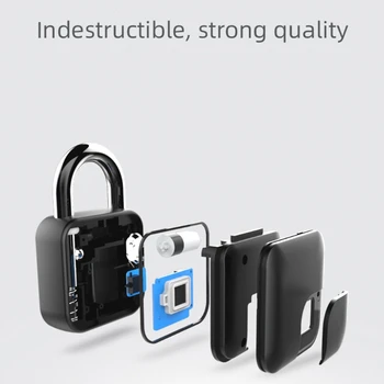 Tuya za Smart Bluetooth, združljivega bralnika Prstnih Ključavnico brez ključa USB Polnjenje Thumbprint Zaklepanje Vrat Hitro Odkleni za Kolesa