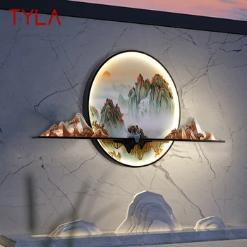 TYLA Sončne Zunanjo Stensko Svetilko Ustvarjalne Krožne Krajine Nepremočljiva Zidana Villa Dvorišče Dekoracijo Slikarstvo