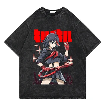 Ubiti la Ubiti Japonski Anime Oprati Majica s kratkimi rokavi Moški Grafični Harajuku T-shirt Hip Hop T Shirt Ulične Vrh Unisex