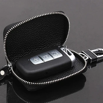 Usnjena Denarnica, Avto Ključ Primeru Zadrgo Avto Emblem Značko Keychain Vrečko za BMW X3 X4 X5 X6 1/2/3/5/6/7 M3 E39 E46 E87 E90 E91 E92 Z4