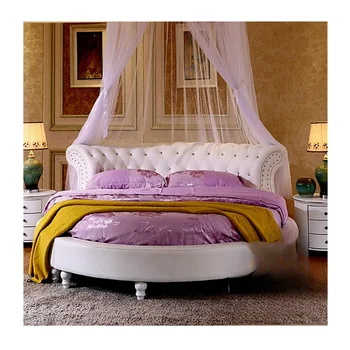 Velika okrogla postelja, dve osebi, ustvarjalni, razkošno in preprost Evropske internet slaven princesa spi poročno posteljo hotel