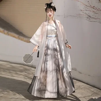 VODA Song Dinastije Posodobili Hanfu Žensk v Kitajski Tradicionalni Ženski Kostum, Obleke Ženska Dnevno Orientalski Stil Pomlad Poletje