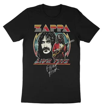 Vtg Frank Zappa Živo 1975 Bombaž Black Polni Velikosti Unisex S-5XL Majica C1780 dolgimi rokavi
