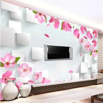 wellyu de papel parede par quarto ozadje po Meri Tri-dimenzionalni rose TV sliko za ozadje stene papirjev doma dekor