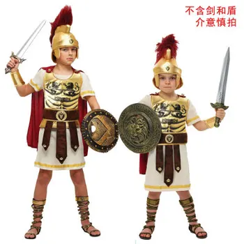Ye je COS Dan Otrok nastopov otrok moškega Rimski gladiatorji bojevniki generali varovala protecter kostumi