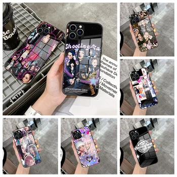 Za Iphone 14 K-pop Skupina XG Primeru Telefon Telefon Primeru Steklo za IPhone 13 14 12 11Pro XR XS MAX Design Iphone steklen Pokrov