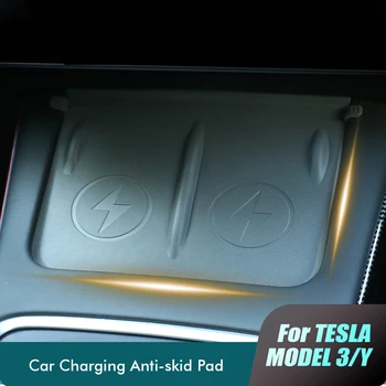 Za Tesla Model 3 Model Y 2021-2022 Silikonski Anti-skid Pad TPE Tipa Telefona Brezžično Polnjenje Pad Avto Dodatki
