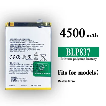 Zamenjava Baterije Združljiv Za NASPROTNEGA Realme 8 Pro BLP837 4500mAh Telefona, Baterije, Litijeve Baterije Visoke Kakovosti