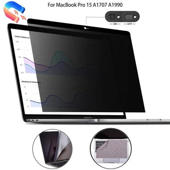 Zasebnost Zaslon Film Za MacBook Pro 15 2017 Model A1707 Kotu Zasebnost Zaslon Za MacBook Pro A1990 Magnetni Izmenljive Film