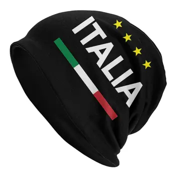 Zastavo Italija Skullies Beanies Modni Klobuki Italija italijanski Tanke Bonnet Posebne Kape s ščitnikom Moški Ženske Naušniki